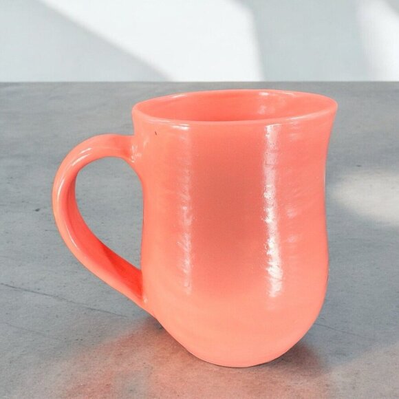 Haiti Genese Pottery Hand Made RedWare Coffee Mug Cup Hot Flamingo Pink Glaze - Picture 2 of 13